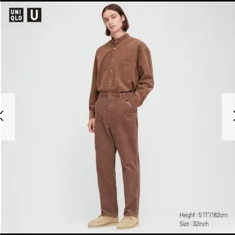 Lemaire x Uniqlo U Regular Straight Fit Corduroy Cotton Pants Trousers Size 31